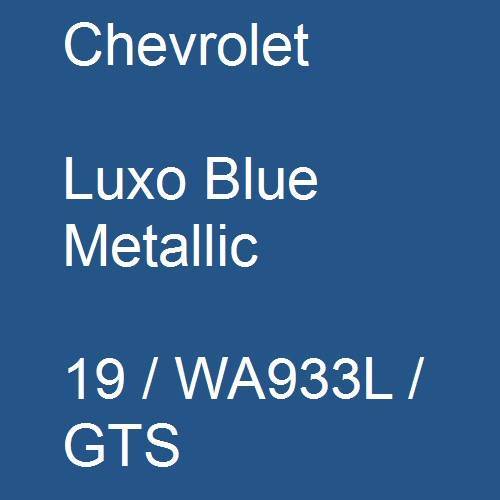 Chevrolet, Luxo Blue Metallic, 19 / WA933L / GTS.